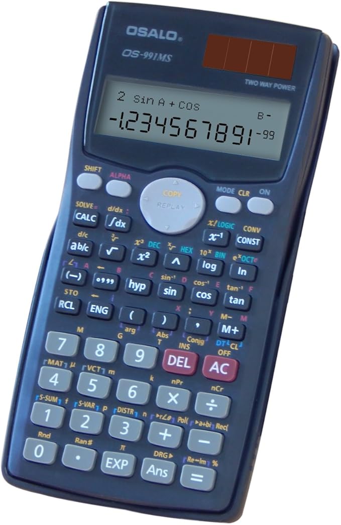 OFFIDIX Office Tischrechner 12-stellig - Weiß Mit Solar & Batterie