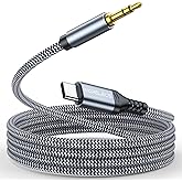 MORELECS Aux to USB C, USB C to 3.5mm Audio Aux Jack Cable 3.3 ft, Type C to Aux Headphone Male Cord Car Aux Cable Compatible