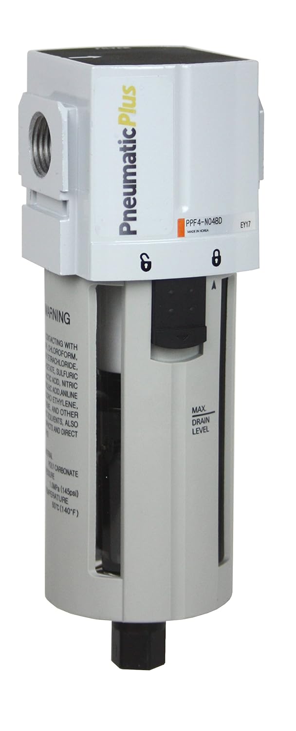 PneumaticPlus PPF4N04B Compressed Air Particulate Filter, 1/2" NPT, 5