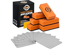 RUNTELO 6PCS Ceramic Applicator Sponge Blocks with Suede Coating & Ergonomic Grip – Premium Car Detailing Kit for Ceramic Coa