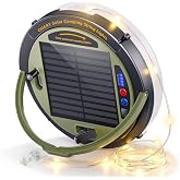 OGERY Solar Camping String Lights, 5400mAh/ 49.2FT/ 11 Modes Rechargeable | Camping Lights Outdoor/Indoor, 4-in-1 Quick Storage Fairy Lights Portable LED Lamp for Patio Yard Party Tent Decor Essentials