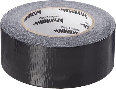 Fixman 188845 Heavy Duty Duct Tape 50mm x 50m Black Cloth Waterproof Strong