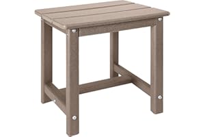 GARDENSTAR Adirondack Square Side Table,one-Tier Outdoor end Table, Patio Side Table for Pool,Porch,Backyard,Relaxing Companion (Teak)