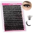FADLASH Lash Clusters 100D Fluffy Eyelash Clusters 12-18mm Individual Lashes Cluster Eyelash Extensions 3D Effect Wispy Thick Lash Extension Clusters (100D-0.07-D, 12-18mm)