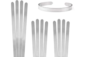 ImpressArt - Aluminum Bracelet Blanks, 1/4 x 6, Pack of 12, for Metal Stamping & Engraving