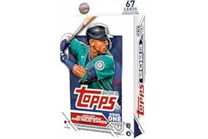 Topps 2023 Series 1 Baseball Hanger Box - 67 Cards, Includes Trading Cards & Insert Retail Inserts