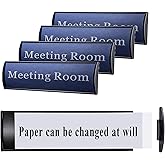 Set of 5 - Nameplate Holder for Wall Mount, 2.36'' x 8'' Curved Office Business Door Sign Holder-Black
