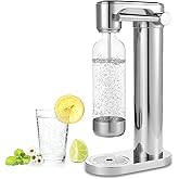 Pupdumm Soda Maker Sparkling Water Maker, Manual Stainless Steel Carbonation Machine for Home, Compatible with 60L Threaded CO₂ Cylinders (Not Included), Water Carbonator with BPA free PET Bottle