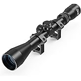 UUQ 3-9×40 Rifle Scope with Rangefinder Reticle with 20mm Picatinny Mounts,Waterproof and Fog-Proof for Hunting