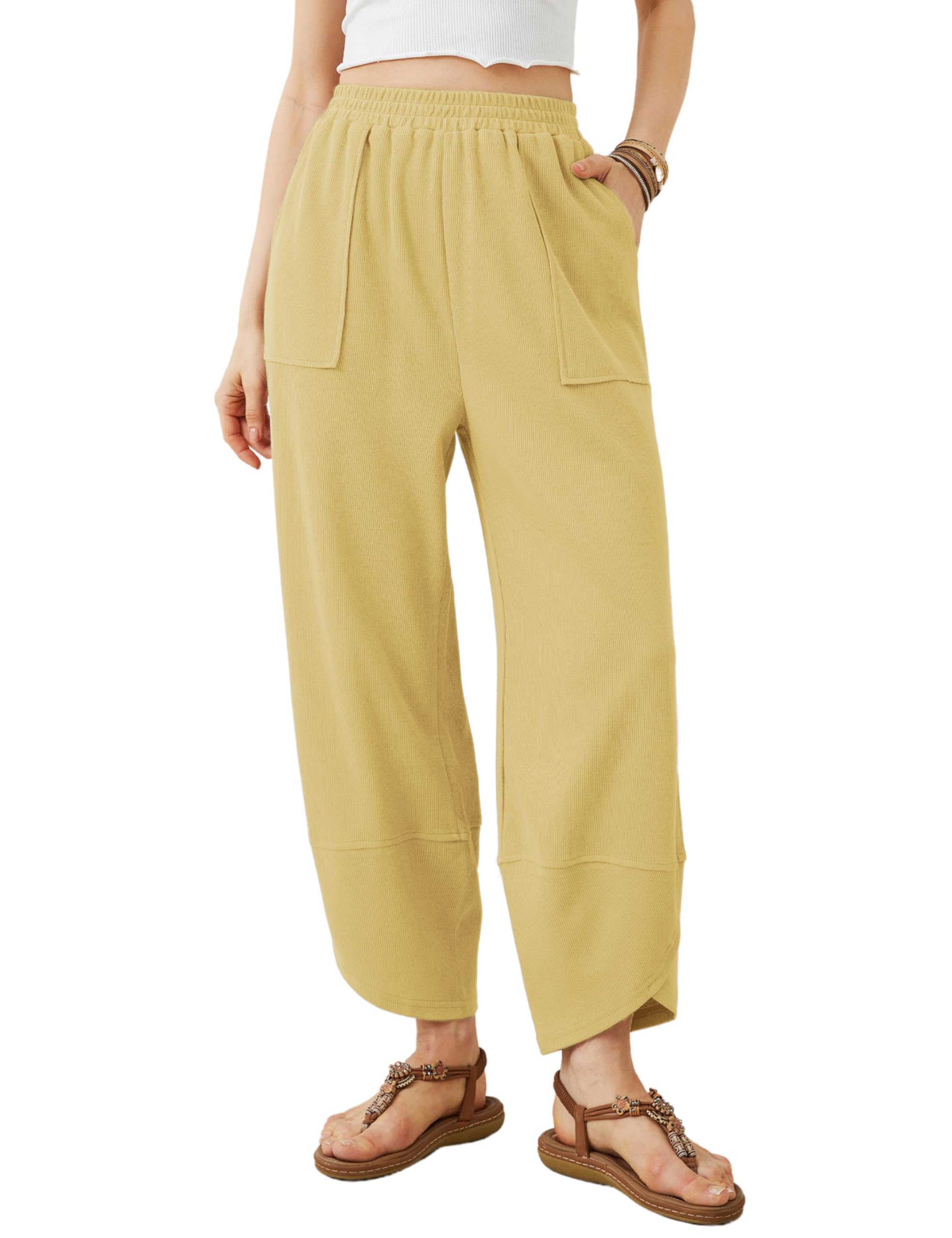 Xiaoxuemeng Womens Baggy Wide Leg Pants Casual