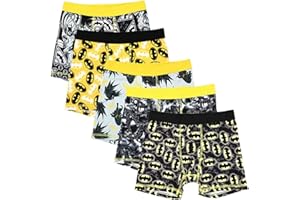 Bioworld DC Comics Batman Boxers Bat Logo 5pk Boys Underwear Boxer Shorts