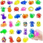 Mini Stress Balls, Random Kawaii Squishies Bulk, Classroom Prizes, Party Favors, Birthday Gifts, Goodie Bag Stuffers,Easter Basket Stuffers (50)