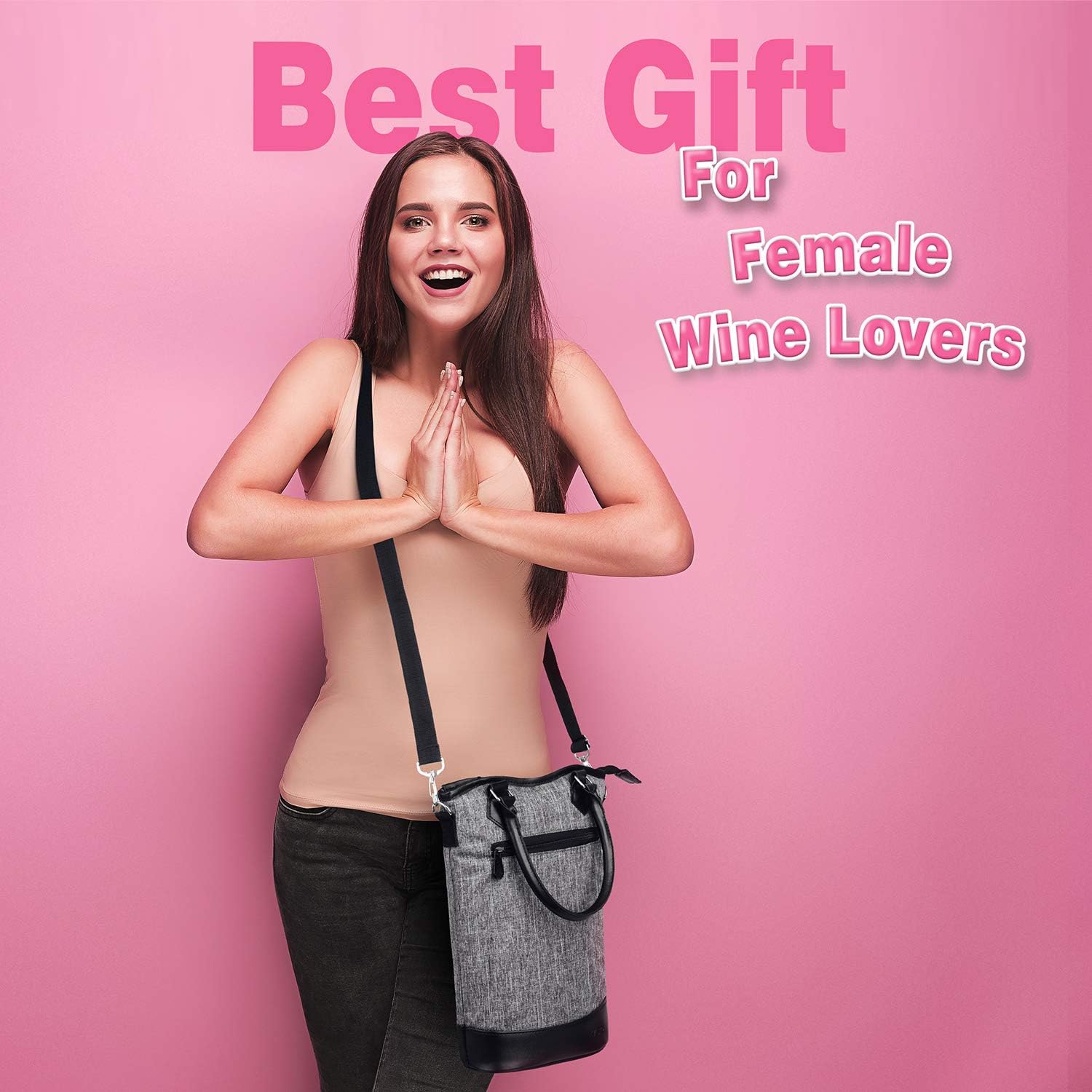 Kato Tirrinia Wine Cooler Bag, 2 Bottle Insulated Wine Carrier Tote with Adjustable Shoulder Strap + Free Corkscrew, Picnic, Camping and Beach, Great Wine Lover Gift - Image 4