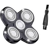 1Pcs Shaver Replacement Blades Refills Compatible with Freebird Head Shaver,Head and Face Electric Razor Shaver Head with Cleaning Brush for Men Gift