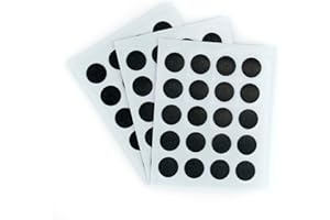 FD FURNDIY Furndiy 15mm 60 Pcs Black Self-Adhesive Screw Cover Caps - Screw Hiding - Screw Hole Cover Caps - Nail Cover - Screw Hole Stickers (0.59inch/15mm, Black, 60)