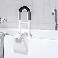 Bathtub Safety Rail: Shower Grab Bar Handle for Seniors, Elderly, and Disabled, Fits 3.1 to 6.7 Inch Tub Walls, Bathroom Safe