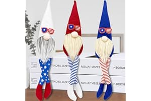 ZTML MS 3Pcs Fourth of July Gnomes, Handmade Patriotic Swedish Tomte Plush, Scandinavian Elf Ornaments for Home & Holiday Decor
