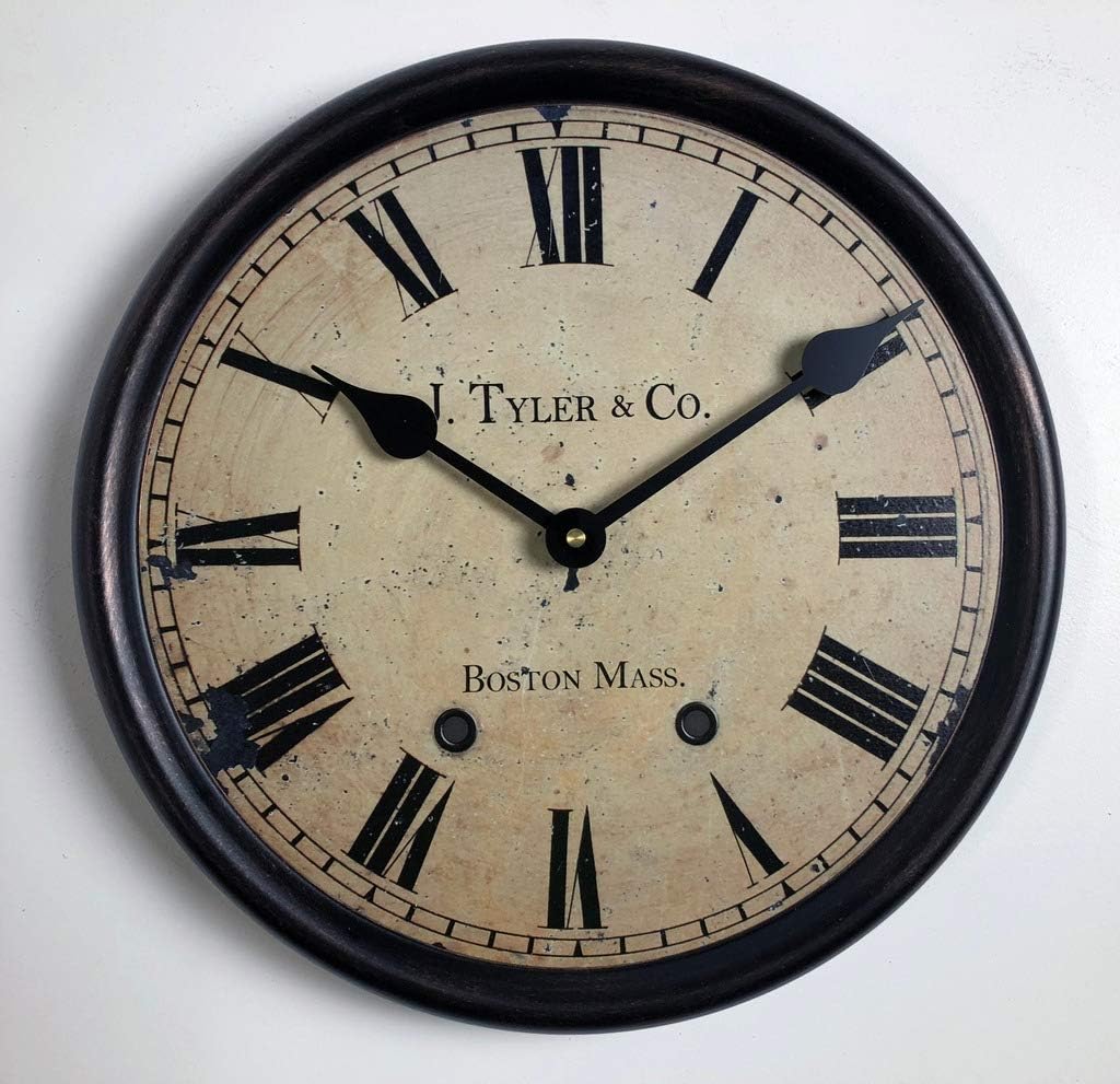 1910 English Longcase Wall Clock | Ultra Quiet Quartz Mechanism | Hand Made in USA Beautiful Crisp Lasting Color | Comes in 8 Sizes | 24 Inch