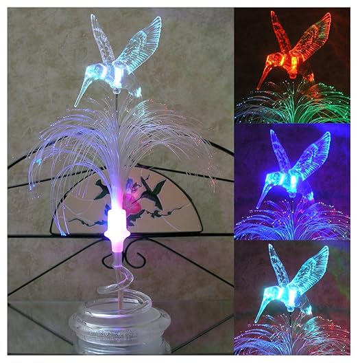 LED FiberOptic Table Lamp/Night Light Hummingbird