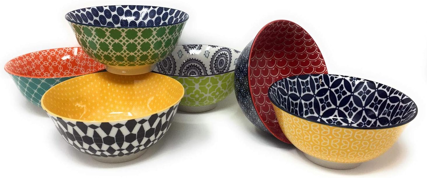 Certified International Chelsea 6 Ceramic Bowls (Green New): Kitchen & Dining