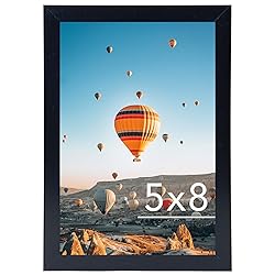 JCJMY 5x8 Picture Frame Black for Wall Hanging or