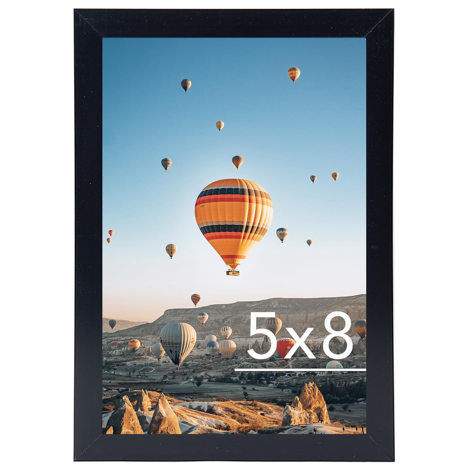 JCJMY 5x8 Picture Frame Black for Wall Hanging or