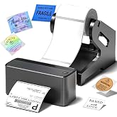 241BT Thermal Label Printer &amp; Holder &amp; 20Pcs Labels | Wireless Label Printer for Small Business and Shipping Package, Compatible with iPhone, Android, Amazon, Shopify, USPS, Black