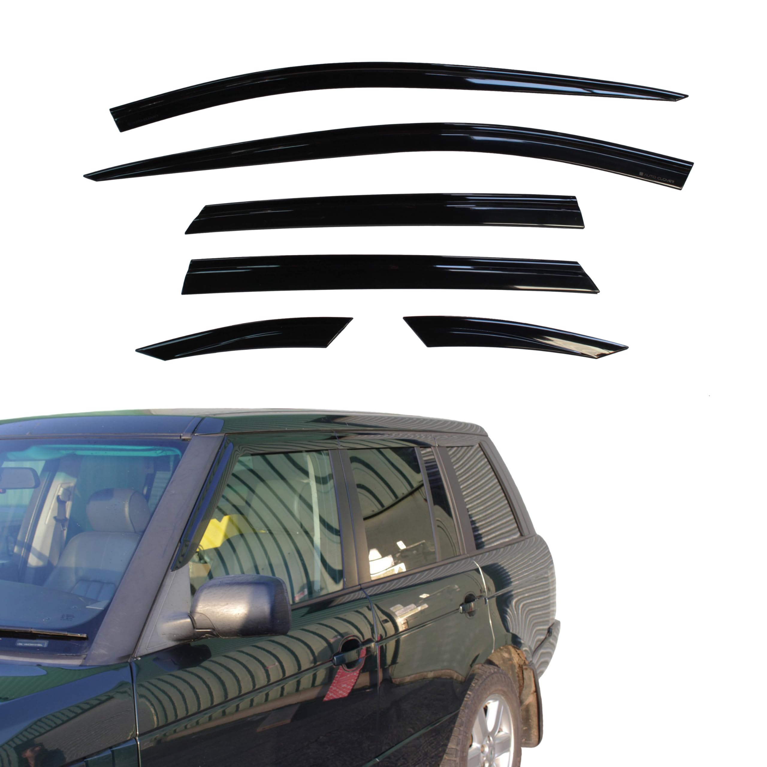 AUTO CLOVER Wind Deflectors Set for Range Rover Vogue L322 (6 pieces)