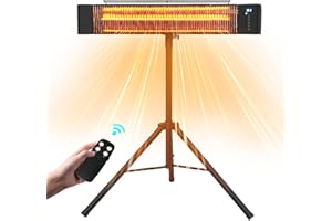 Outdoor Heater Infrared Electric Patio Heater Realsmart Carbon Infrared Patio Heaters for Outdoor Use Realsmart 1500W Wall Mounted Ceiling Tripod Heater TUV Certification for Restaurant Garage