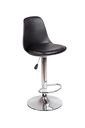 Seat chacha Cadbury Black Home and Kitchen bar Stool and Chair (Standard, 360 Degree Swivel & Adjustable Height)