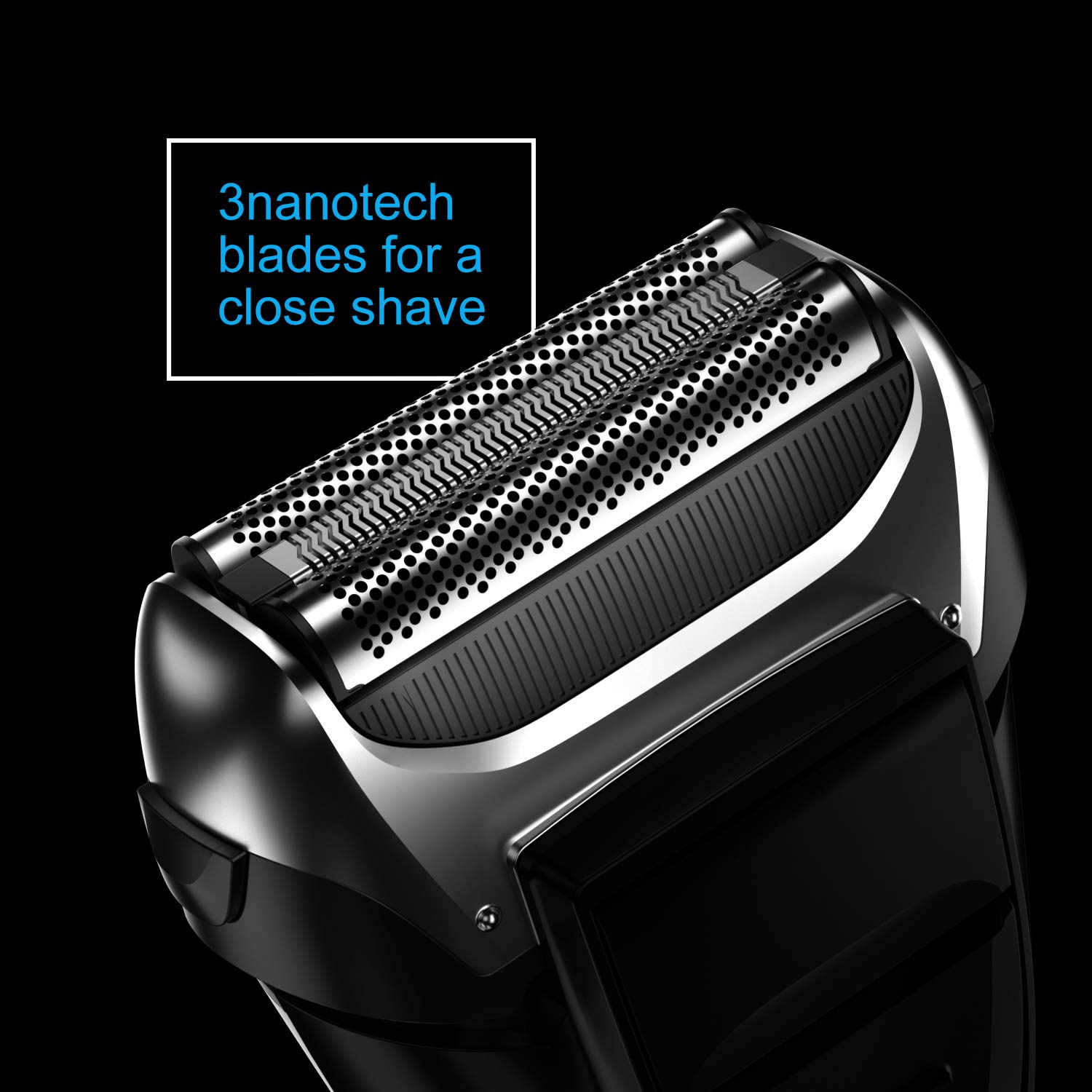 Electric Shaver with Trimmer for Men, IPX7 Waterproof Wet Dry Cordless Razor, Charge 1.5H Work 99 Mins, Plug and Play, USB Quick Rechargeable LCD Display Battery