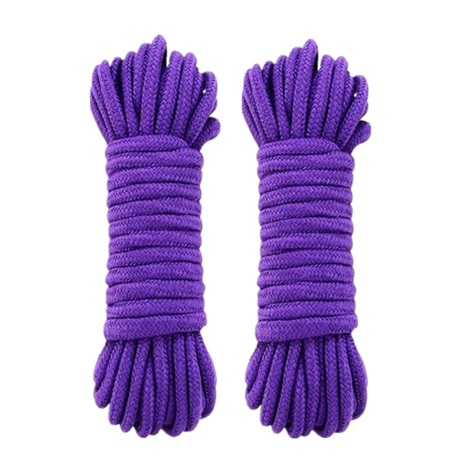 WYSUMMER Soft Rope Cord, 2Pcs 10 M/33 Feet 8 MM All Purpose Cotton Rope Craft Rope Thick Cotton Cord (purple)