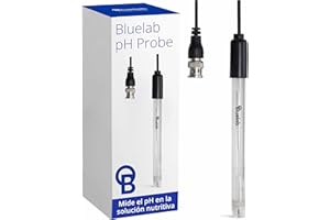 Bluelab PROBPH pH Probe for Water, Replacement Electrode for Meter, Monitor, and Controller with Easy Calibration, Tool for Hydroponic System and Indoor Plant Grow