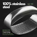 Clove Premium 18/8 Stainless Garlic Press Rocker with Silicone Peeler view 2