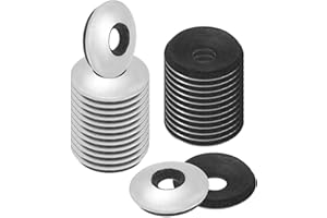 M METERXITY 80-Pack EPDM Bonded Sealing Rubber Washers, 304 Stainless Steel #12 x 5/8" OD Neoprene Rubber Washers Gasket for 