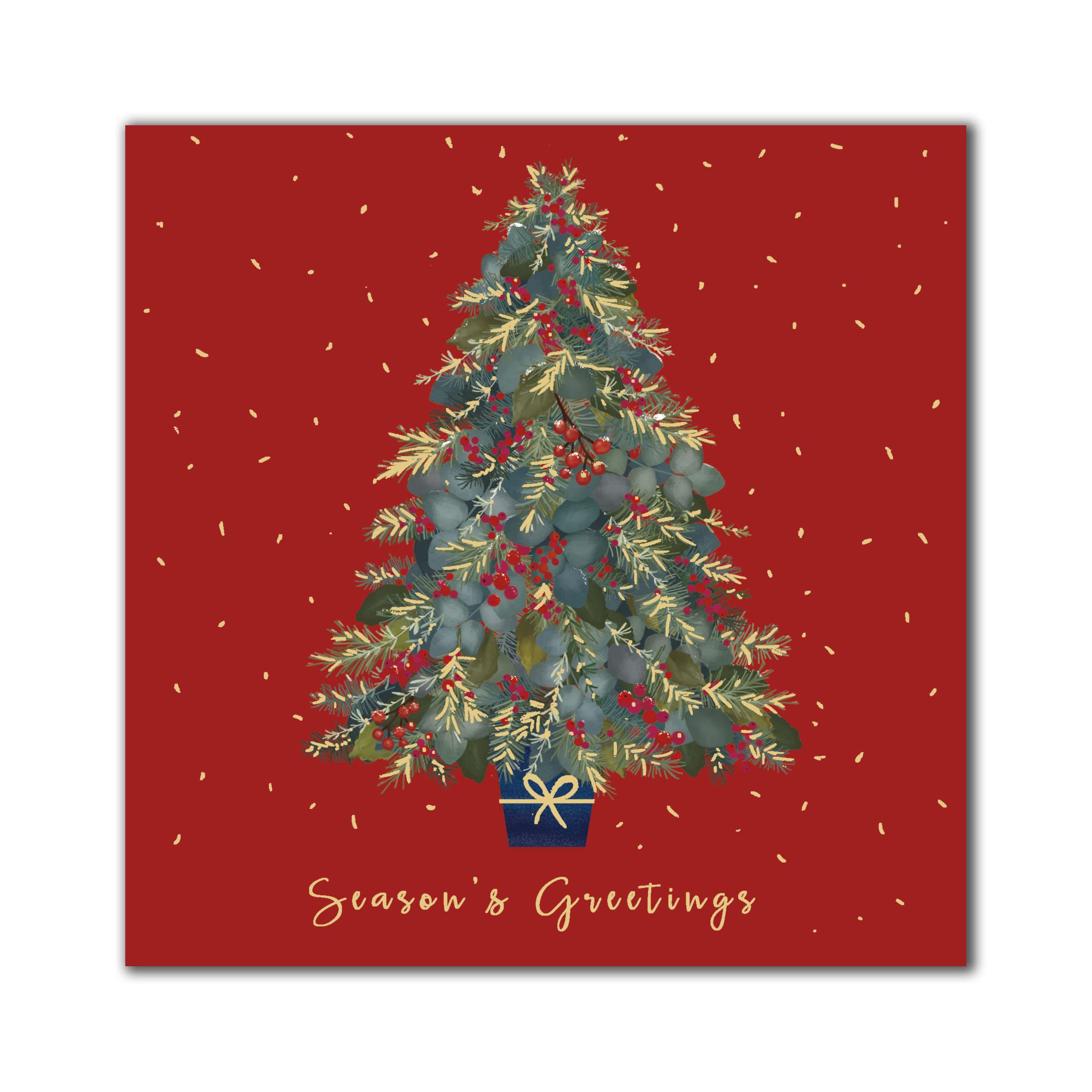 Pack of 8 Festive Christmas Tree In Aid Of Mind Charity Christmas Cards Xmas Cards 557015