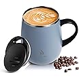 Ideus 16 oz Insulated Coffee Mug with Handle and Lid, Double Wall Stainless Steel Vacuum Insulated Tumbler Cup, Travel Coffee Cup Thermal Cup for Home and Office, Ultimate Gray
