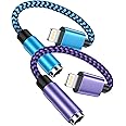 [Apple MFi Certified] iPhone 3.5mm Headphone Adapter, 2Pack Lightning to 3.5mm Headphone Jack Converter Audio Adapter iPhone Aux Adapter Dongle for iPhone 14 13 12 11 Pro Max Plus XR XS 8 iPad iPod