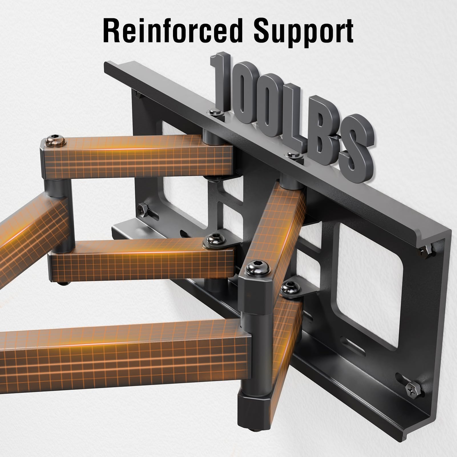 ELIVED TV Wall Mount for Most 37-82 inch tvs, Full Motion TV Mount Swivel and Tilt, Wall Mount Bracket Max VESA 600x400mm, Holds up to 132 lbs, Fits 8” 12” 16