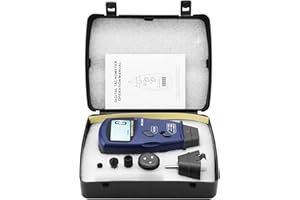 CYTGOUPER SM6236E Digital Photo Tachometer, Digital Rotation Tester with Automatic Store Function, Handheld Tachometer with 5 Digits 18mm Backlight LCD