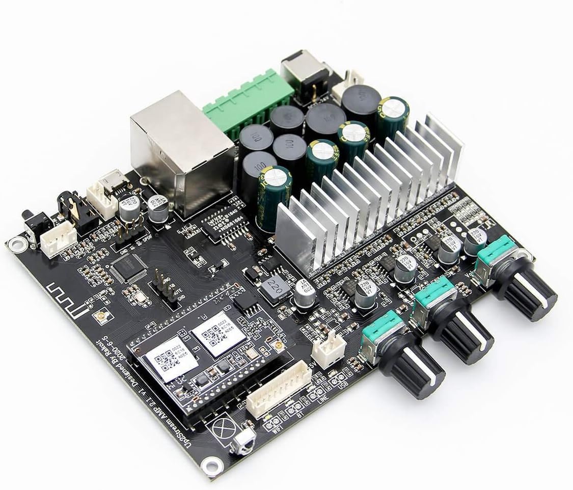 Carte d'amplification de subwoofer en acrylique, WiFi & Bluetooth 5.0