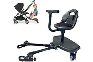 Universal Stroller Board Attachment for Toddler, 2in1 Sit & Stand Detachable Seat, Fits Most Strollers Like Evenflo, Nuna, Up