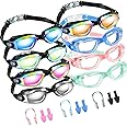 Konohan 8 Pack Swim Goggles No Leaking Swimming Goggles for Adult UV Protection Pool Goggles with Nose Clip Earplug