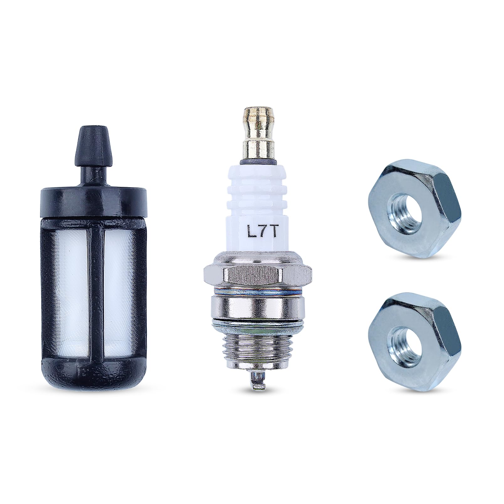 Haishine L7T Spark Plug Fuel Filter w/ 2pc Bar Nuts for STIHL MS180 MS170 MS210 MS230 MS250 Chainsaw Replacement Parts