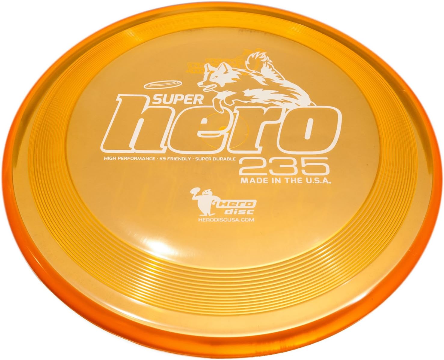 Hero Super Hero Dog Flying Disc - Orange