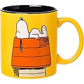 Silver Buffalo Peanuts Halloween Snoopy Trick Or Treat Spider Webs Ceramic Mug, 20 Ounces