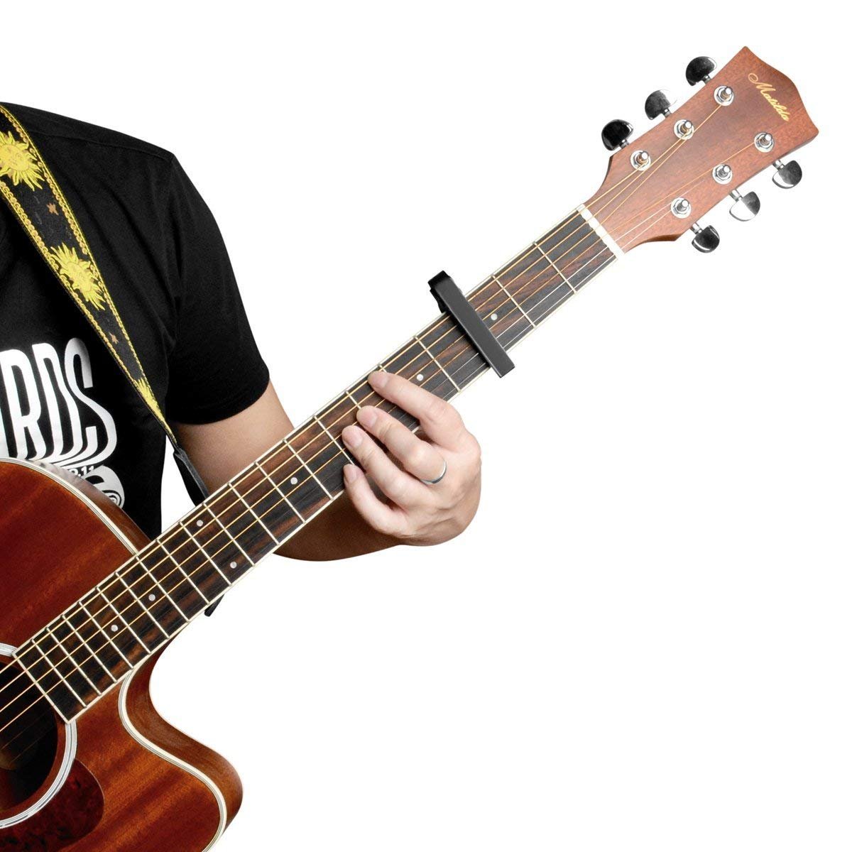 BestSounds 6 String Acoustic & Electric Guitar Capo Single Handed