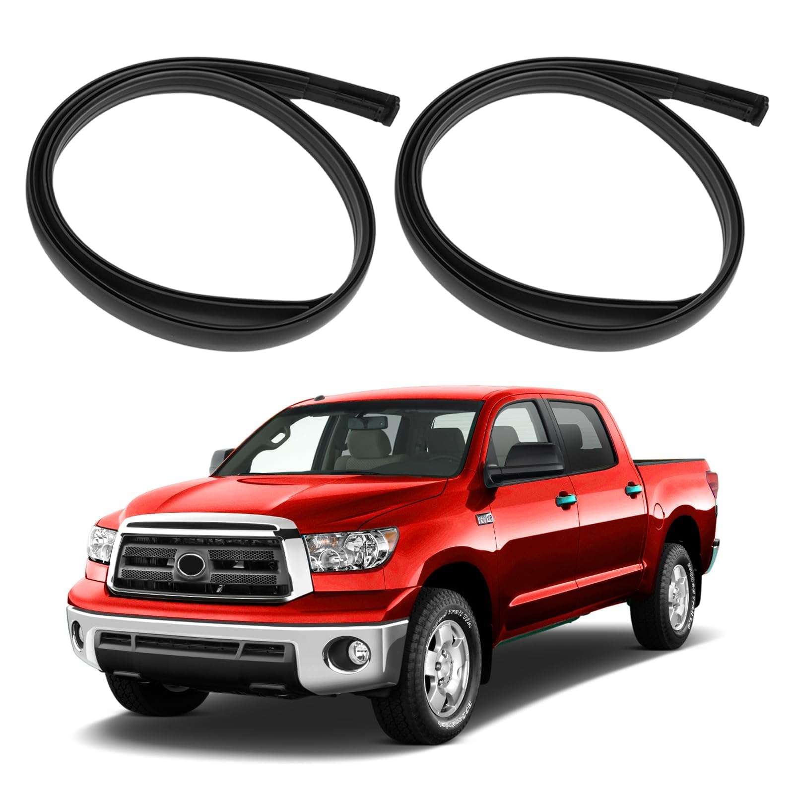 Photo 1 of 2Pcs Roof Drip Molding Weatherstrip fits Tundra Double Cab 2007-2020 Models Replaces 75551-0C050 75552-0C050 (Not Fit Crewmax)