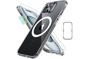 ESR for iPhone 15 Case Set, Translucent Matte Case with Screen Protector, Compatible with MagSafe, Military-Grade Protection, Classic Series, Clear