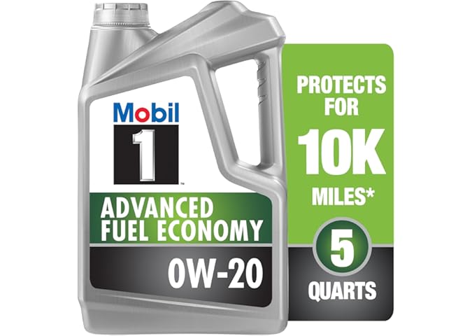 Mobil 1 Advanced Fuel Economy Full Synthetic Motor Oil 0W-20, 5 Quart
